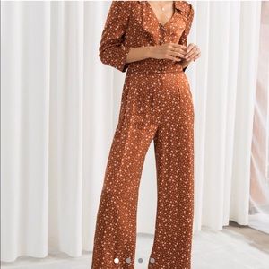 & Other Stories Rust Jumpsuit
